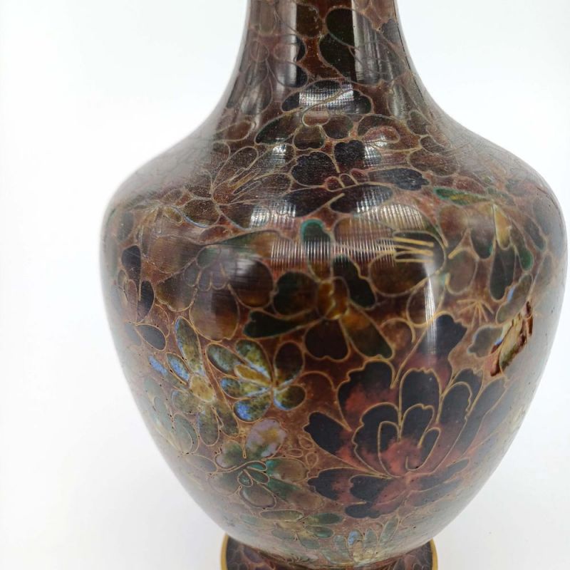 Vase Japonais Vintage en Émaux Cloisonnés – Fin XXe Siècle