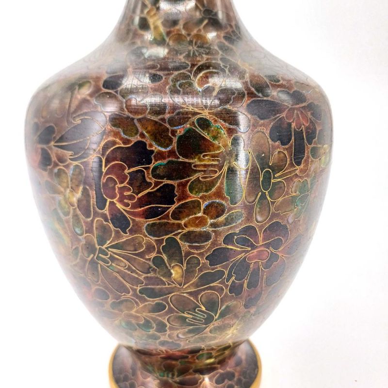 Vase Japonais Vintage en Émaux Cloisonnés – Fin XXe Siècle