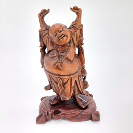 Una figura de palisandro tallada de Putai, "El Buda feliz",