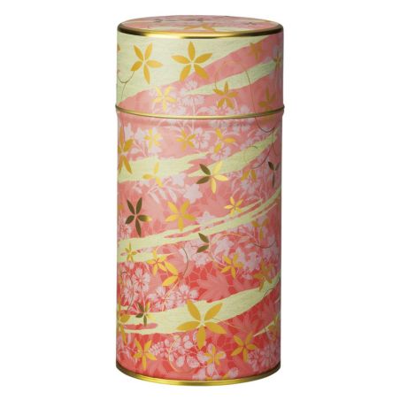 Boîte à thé japonaise rose en métal - HANA ASOBI - 200gr