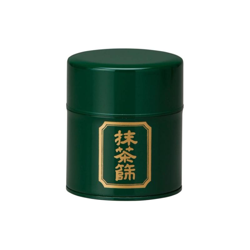 Japanese green metal tea tin, MATCHA BURUI, 150 g