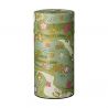 Boîte à thé japonaise verte en papier washi, SHIKISAI, 200 g