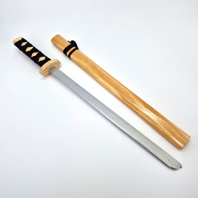 Japanese wooden sword with Saya, Natural color, NINJA