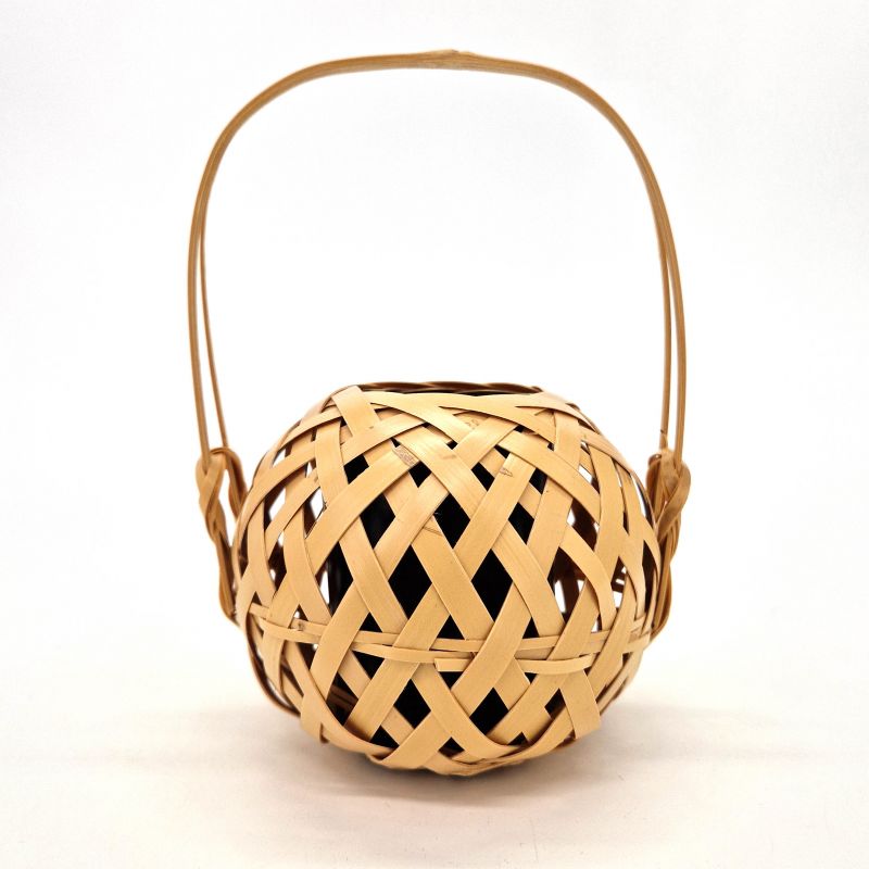 Decorative Japanese soliflore vase in bamboo, Temawari Ichirin