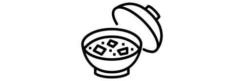 Cuencos de sopa de miso de madera japonesa
